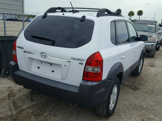 KM8JN12D67U587802 - 2007 HYUNDAI TUCSON SE WHITE photo 4