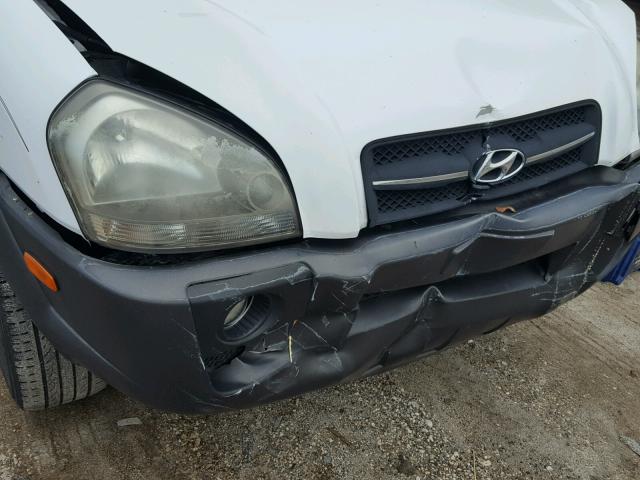 KM8JN12D67U587802 - 2007 HYUNDAI TUCSON SE WHITE photo 9