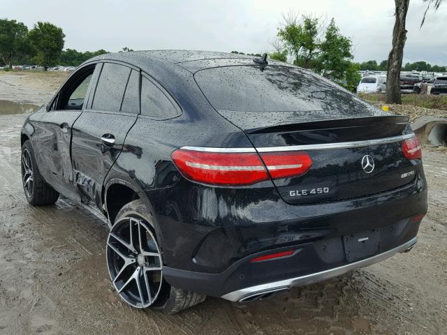 4JGED6EB5GA019439 - 2016 MERCEDES-BENZ GLE COUPE BLACK photo 3