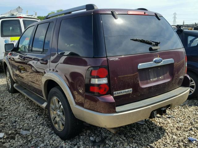 1FMEU74E97UA63850 - 2007 FORD EXPLORER E BURGUNDY photo 3