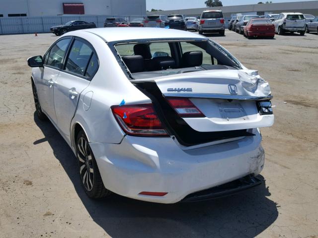 19XFB2F92EE225976 - 2014 HONDA CIVIC EXL თეთრი ფოტო 3