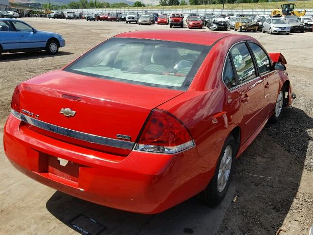 2G1WB5EK3A1249371 - 2010 CHEVROLET IMPALA LT RED photo 4