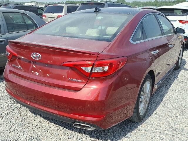 5NPE34AF5FH025947 - 2015 HYUNDAI SONATA SPO RED photo 4