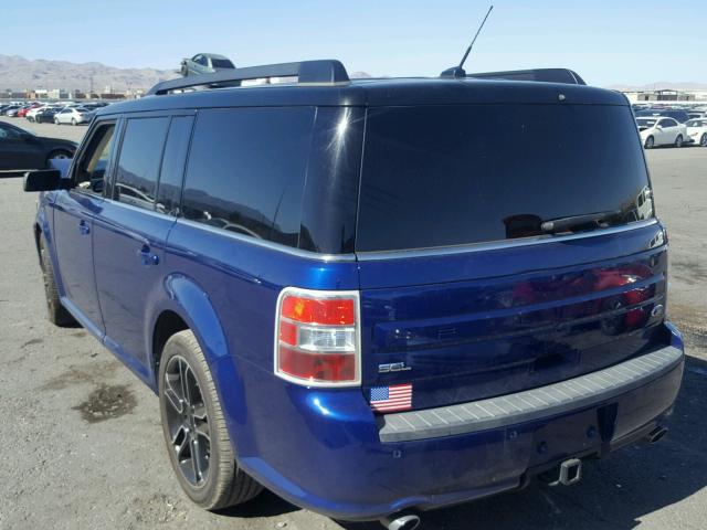 2FMGK5C81DBD09371 - 2013 FORD FLEX SEL BLUE photo 3