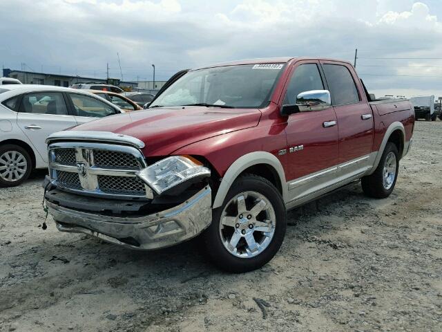 1D7RB1CT6AS130972 - 2010 DODGE RAM 1500 RED photo 2