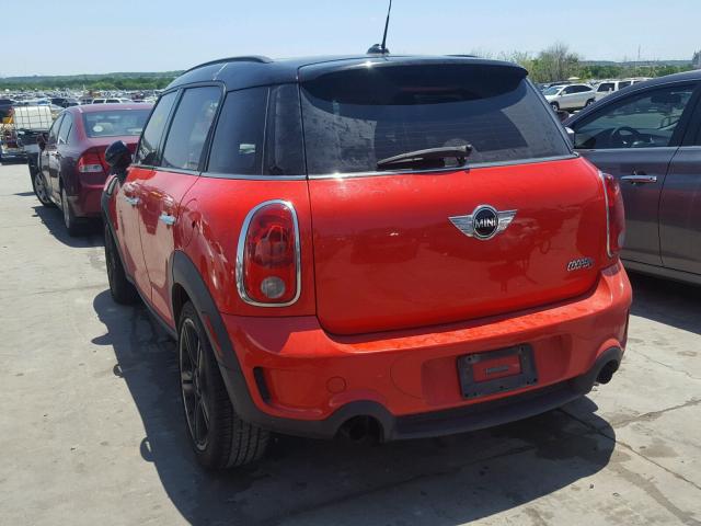 WMWZC3C54BWM25712 - 2011 MINI COOPER S C RED photo 3