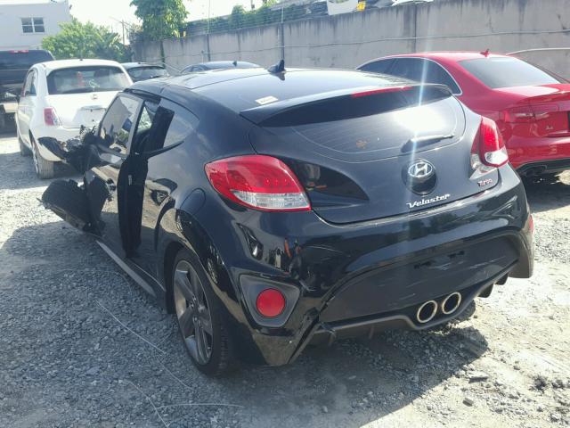 KMHTC6AE0EU208389 - 2014 HYUNDAI VELOSTER T BLACK photo 3