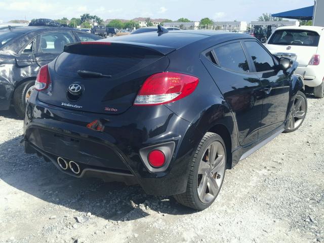 KMHTC6AE0EU208389 - 2014 HYUNDAI VELOSTER T BLACK photo 4