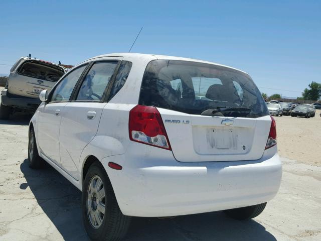 KL1TD62685B449872 - 2005 CHEVROLET AVEO BASE Սպիտակ լուսանկար 3