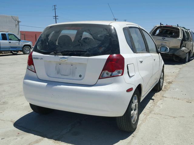 KL1TD62685B449872 - 2005 CHEVROLET AVEO BASE Սպիտակ լուսանկար 4