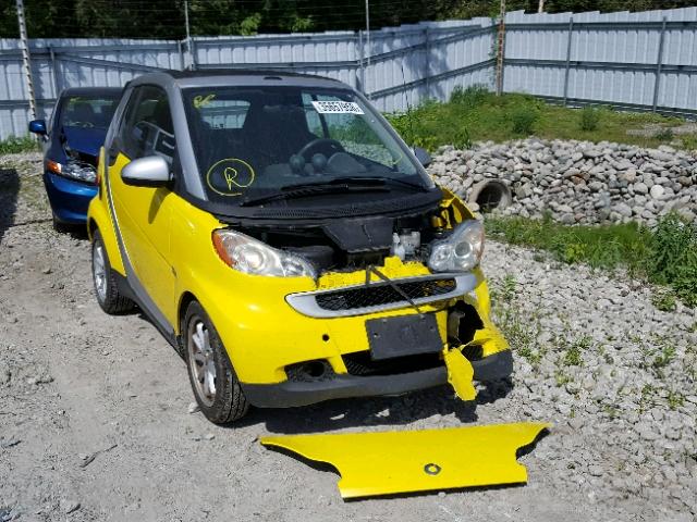 WMEEK31X68K068947 - 2008 SMART FORTWO PAS YELLOW photo 1