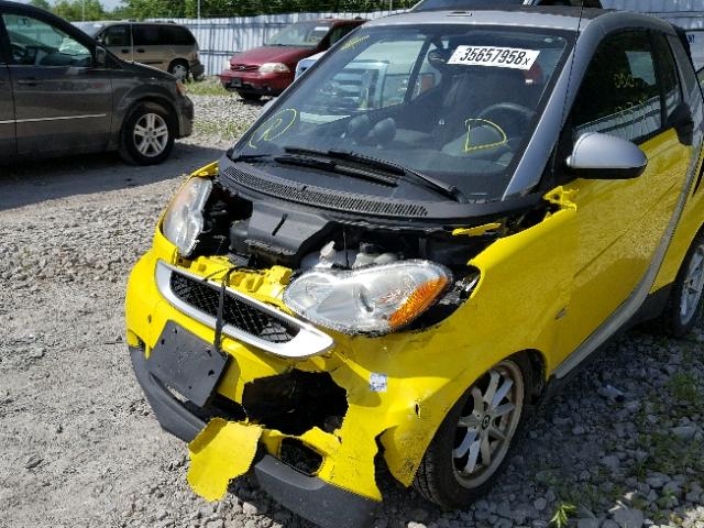 WMEEK31X68K068947 - 2008 SMART FORTWO PAS 黄色 照片 9