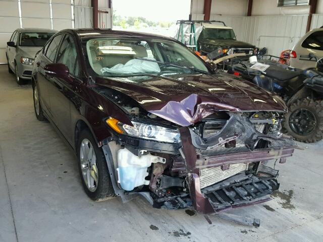 3FA6P0HR5DR279465 - 2013 FORD FUSION SE MAROON photo 1