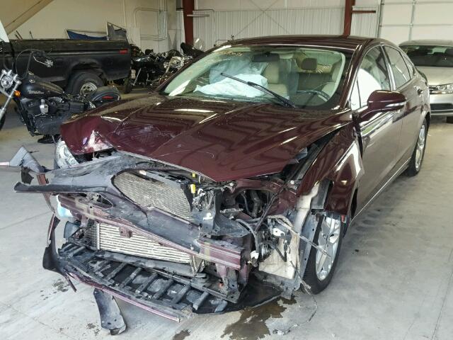 3FA6P0HR5DR279465 - 2013 FORD FUSION SE MAROON photo 2