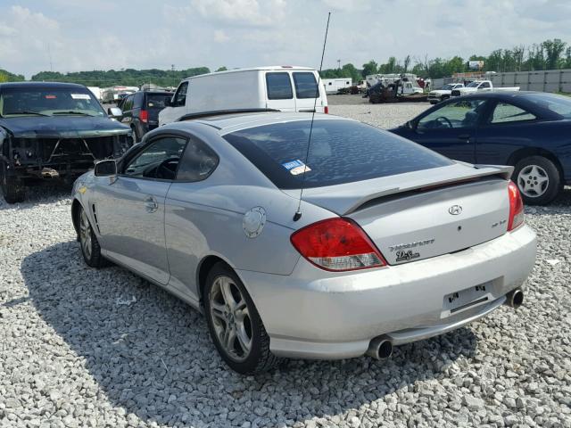 KMHHN65F36U197215 - 2006 HYUNDAI TIBURON GT SILVER photo 3