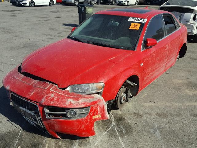 WAUAF78E08A115387 - 2008 AUDI A4 2.0T RED photo 2