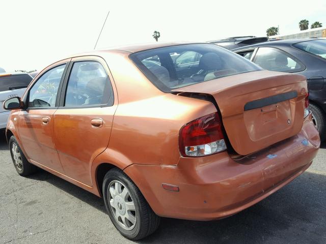 KL1TD52645B484497 - 2005 CHEVROLET AVEO BASE Narıncı foto 3