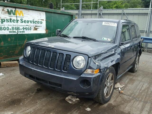 1J8FF28W78D636697 - 2008 JEEP PATRIOT SP BLUE photo 2