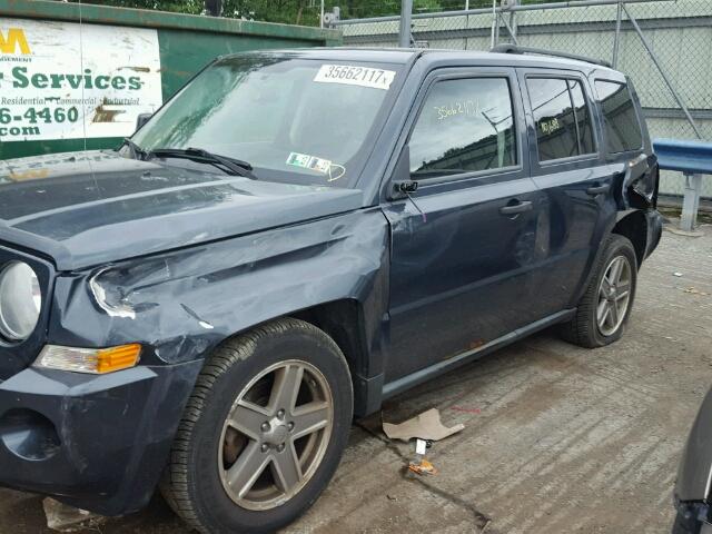 1J8FF28W78D636697 - 2008 JEEP PATRIOT SP BLUE photo 9