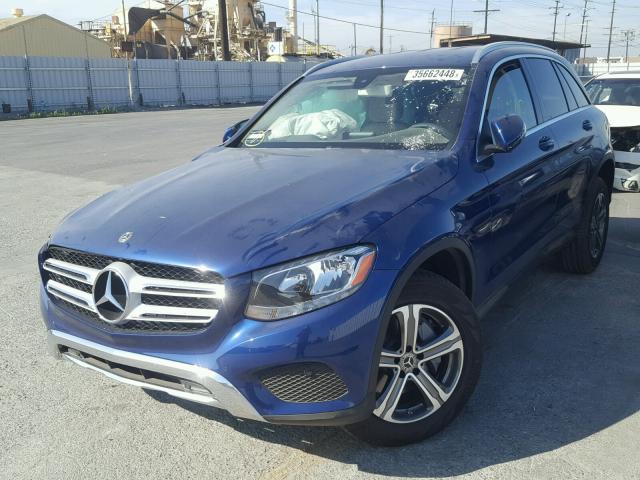 WDC0G4JB6JV053934 - 2018 MERCEDES-BENZ GLC 300 BLUE photo 2