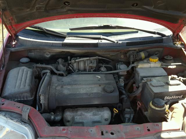 KL1TD52635B429717 - 2005 CHEVROLET AVEO BASE Czerwony zdjęcie 7