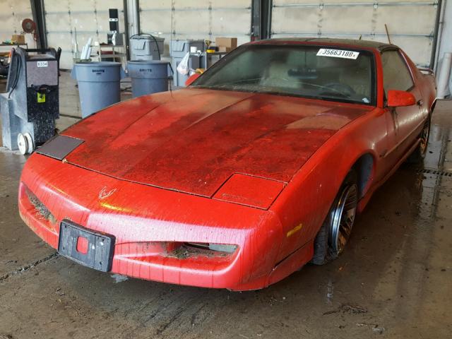 1G2FS23E5ML206429 - 1991 PONTIAC FIREBIRD B RED photo 2