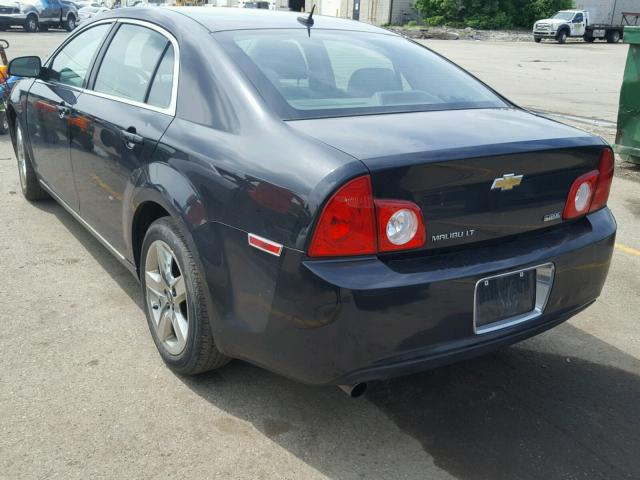 1G1ZC5E0XAF134879 - 2010 CHEVROLET MALIBU 1LT BLACK photo 3