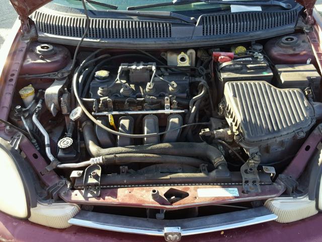 1B3ES46C51D286593 - 2001 DODGE NEON SE BURGUNDY photo 7