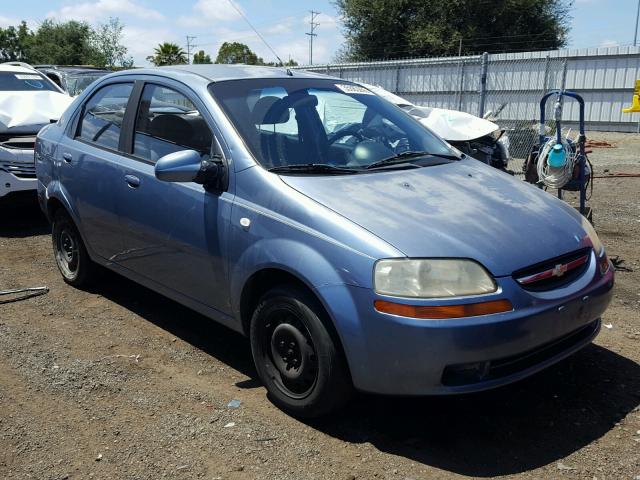 KL1TD56626B541050 - 2006 CHEVROLET AVEO BASE Bleu photo 1