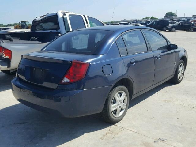 1G8AJ55F67Z120039 - 2007 SATURN ION LEVEL BLUE photo 4