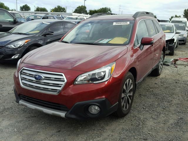 4S4BSAKC6H3423638 - 2017 SUBARU OUTBACK 2. RED photo 2