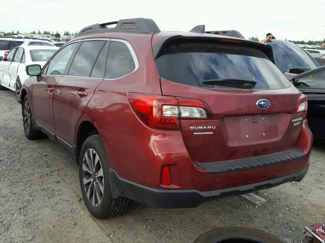 4S4BSAKC6H3423638 - 2017 SUBARU OUTBACK 2. RED photo 3