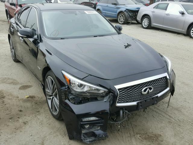 JN1AV7AP3EM691795 - 2014 INFINITI Q50 HYBRID BLACK photo 1