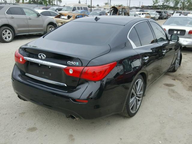 JN1AV7AP3EM691795 - 2014 INFINITI Q50 HYBRID BLACK photo 4