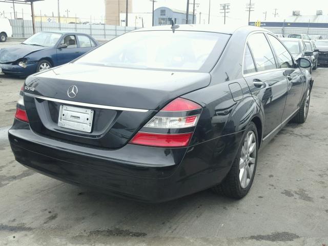 WDDNG71X57A116956 - 2007 MERCEDES-BENZ S 550 BLACK photo 4