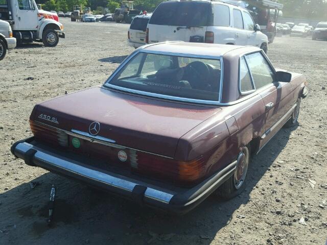 10704412034063 - 1976 MERCEDES-BENZ 450 SL MAROON photo 4