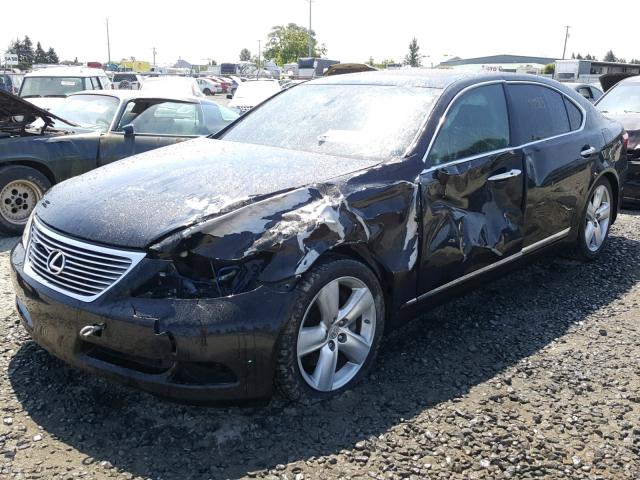 JTHGL46F685023059 - 2008 LEXUS LS 460L BLACK photo 2