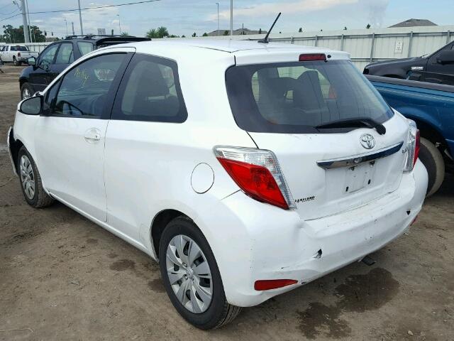 JTDJTUD37CD535766 - 2012 TOYOTA YARIS WHITE photo 3