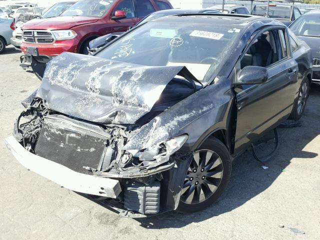 2HGFG12919H521827 - 2009 HONDA CIVIC EXL BLACK photo 2