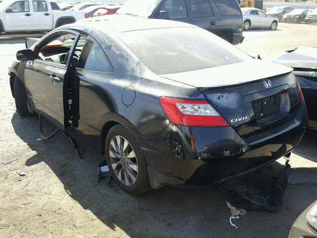 2HGFG12919H521827 - 2009 HONDA CIVIC EXL BLACK photo 3