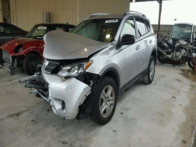 JTMZFREV8D5017801 - 2013 TOYOTA RAV4 LE SILVER photo 2