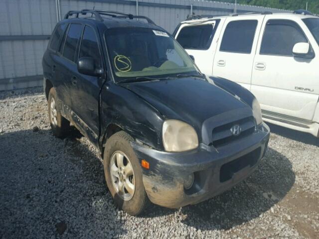 KM8SC13D35U999472 - 2005 HYUNDAI SANTA FE BLACK photo 1