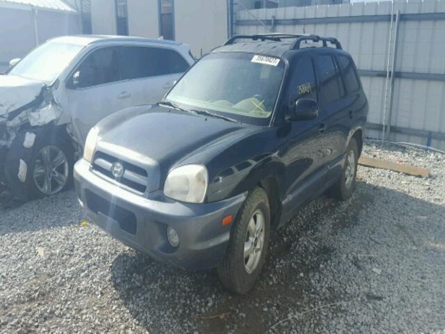 KM8SC13D35U999472 - 2005 HYUNDAI SANTA FE BLACK photo 2