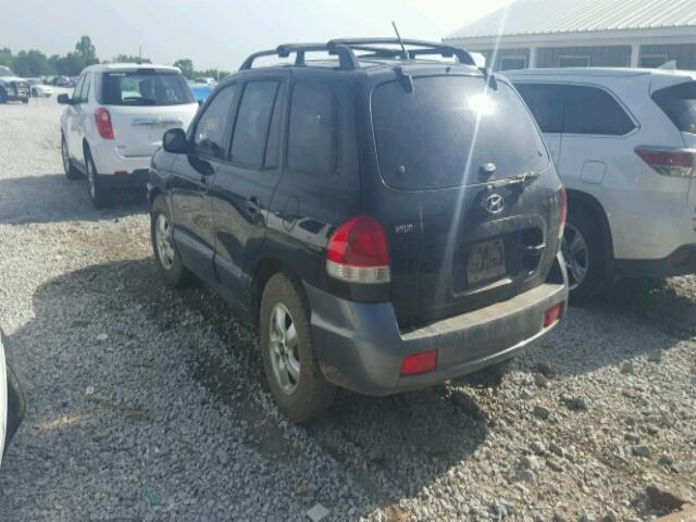 KM8SC13D35U999472 - 2005 HYUNDAI SANTA FE BLACK photo 3