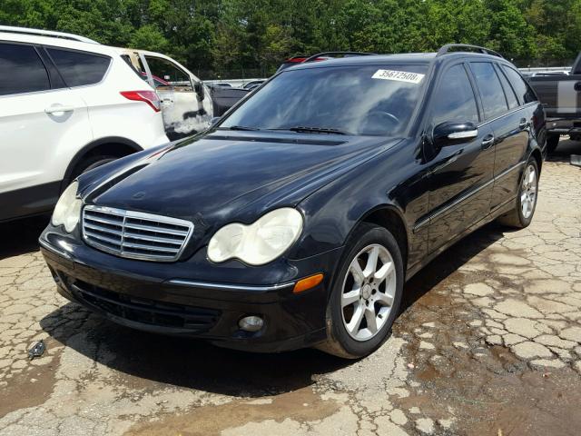 WDBRH61J15F564740 - 2005 MERCEDES-BENZ C 240 SPOR BLACK photo 2