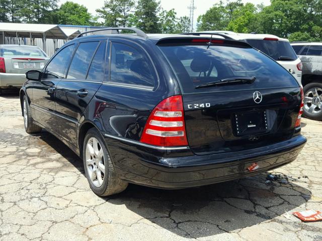 WDBRH61J15F564740 - 2005 MERCEDES-BENZ C 240 SPOR BLACK photo 3