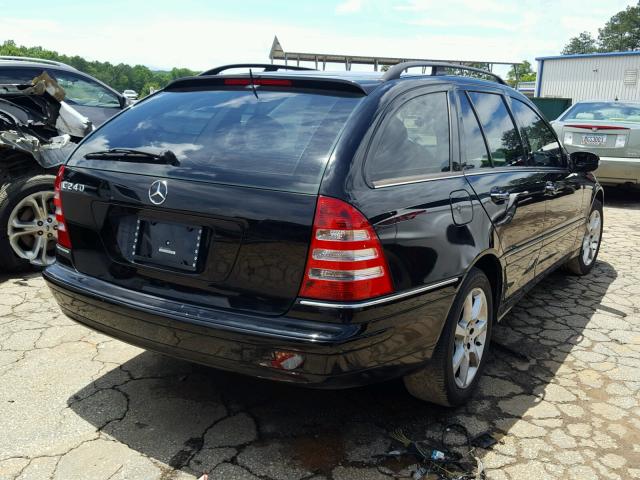 WDBRH61J15F564740 - 2005 MERCEDES-BENZ C 240 SPOR BLACK photo 4