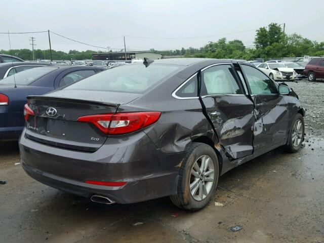 5NPE24AA6FH161138 - 2015 HYUNDAI SONATA ECO BROWN photo 4