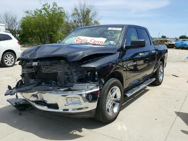 1D7RB1CT1BS654032 - 2011 DODGE RAM 1500 BLACK photo 2