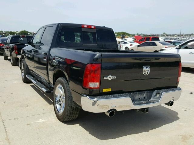 1D7RB1CT1BS654032 - 2011 DODGE RAM 1500 BLACK photo 3